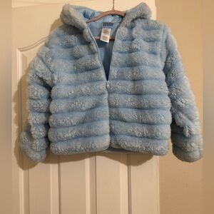 Cozy Blue Girls Faux Fur Jacket